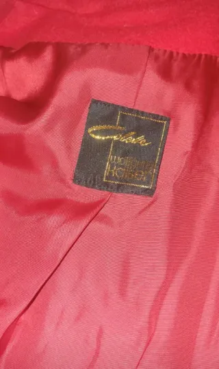 Abrigo alemán lana talla 38 rojo