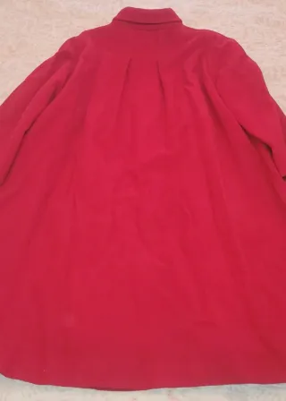 Abrigo alemán lana talla 38 rojo