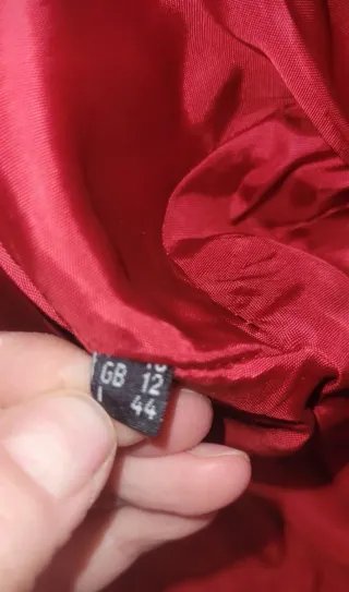 Abrigo alemán lana talla 38 rojo