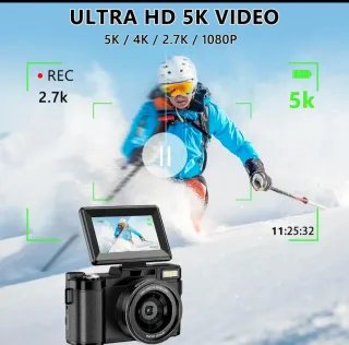 Fotocamera Digitale 5K 64MP Autofocus 18X Zoom New
