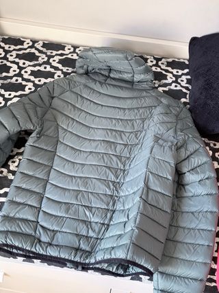 Plumas FUNDANGO gris capucha cremallera Talla M