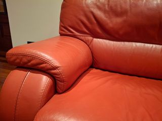 Pack sofá de piel y sillones reclinbles