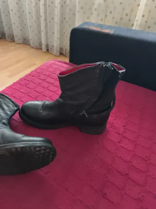 Botas Buffalo cortas de piel mujer