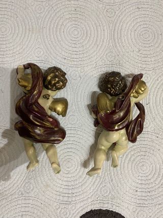 Anjos decorativos de parede, vintage e rústicos