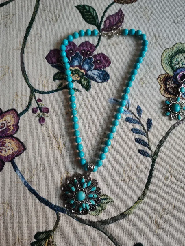 Conjunto de Joyas Turquesa y Plata