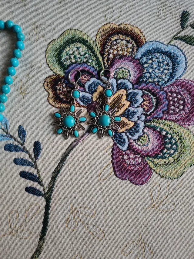 Conjunto de Joyas Turquesa y Plata