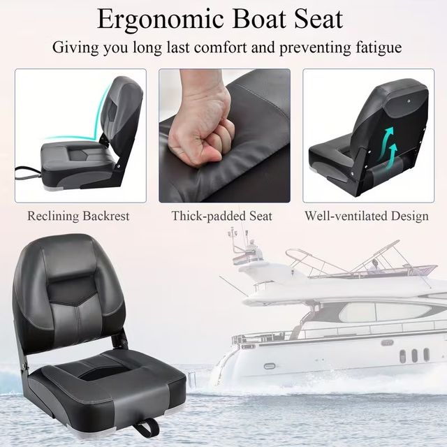 Set di due sedili per barca GOFLAME con imbottitur