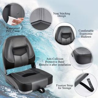 Set di due sedili per barca GOFLAME con imbottitur