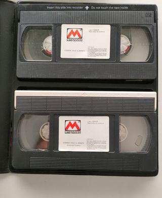 5 películas VHS videoclub caja carátula grande