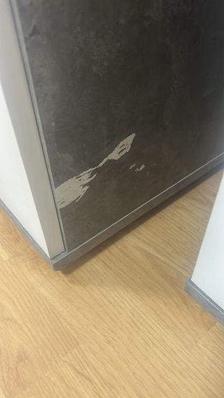 Conjunto Muebles Comedor Gris y Blanco