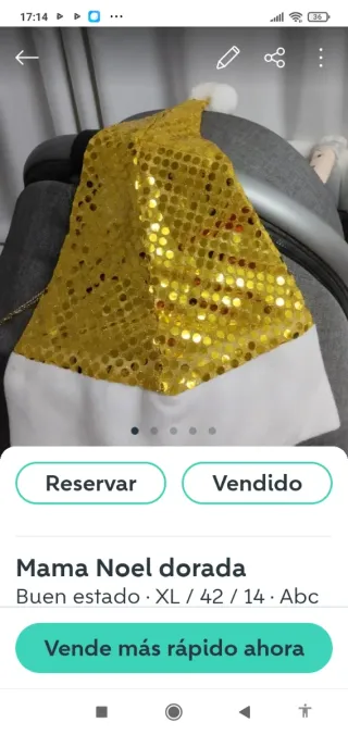 Traje Mamá Noel y Rey Mago Dorado