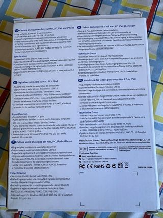 Capturadora Video RCA-USB