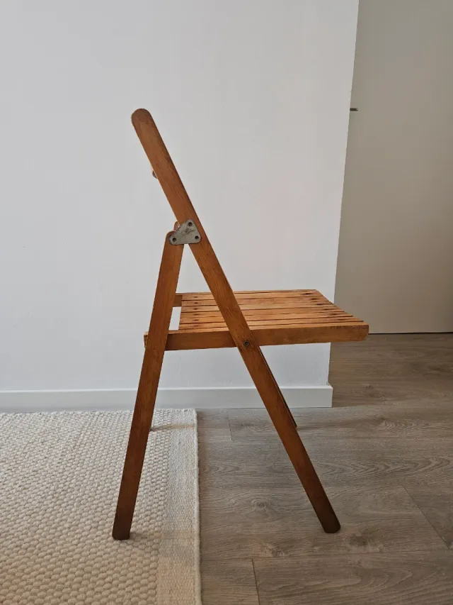 Silla plegable madera maciza