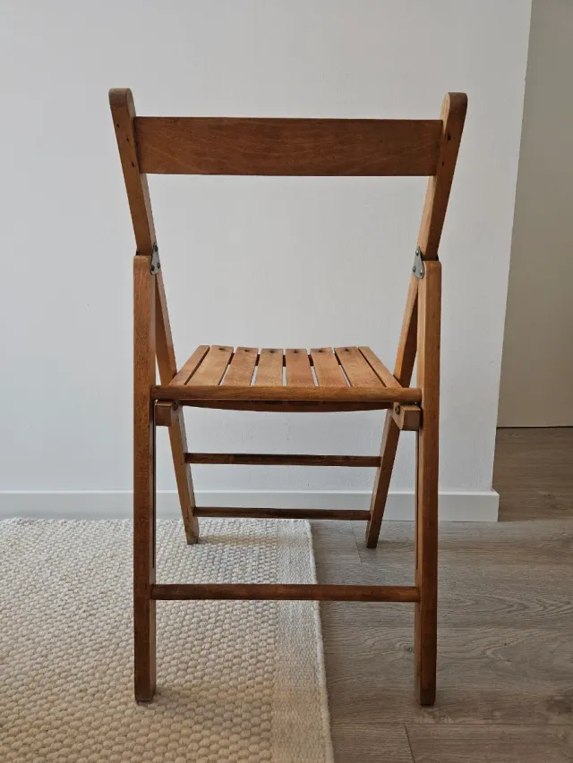 Silla plegable madera maciza