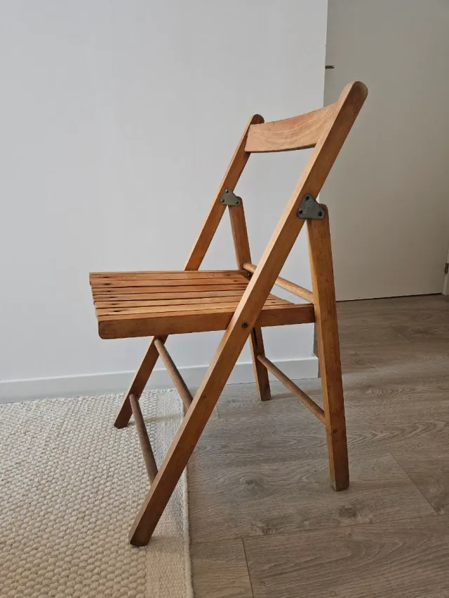 Silla plegable madera maciza