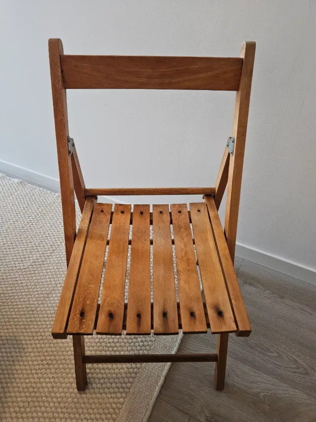 Silla plegable madera maciza