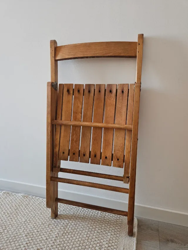 Silla plegable madera maciza