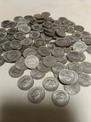 130 Monedas 5 cts Suiza