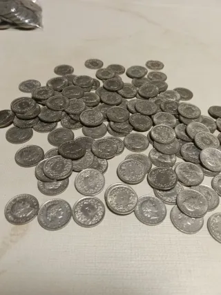 130 Monedas 5 cts Suiza