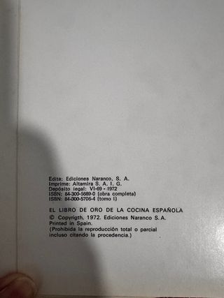 El libro de Oro de la cocina española