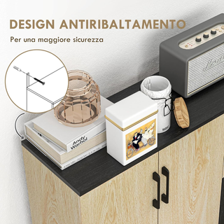 Credenza Moderna da Cucina e Soggiorno, Mobile Cre