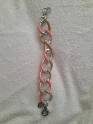 Pulsera BIMBA Y LOLA eslabones dorados y rosas