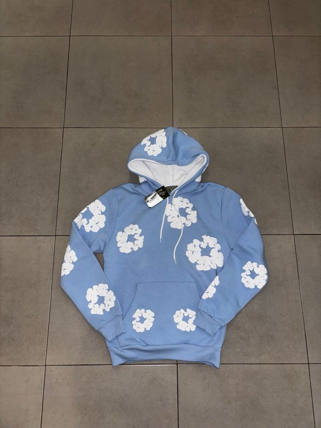Sudadera Denim Tears Azul con Estampado Blanco