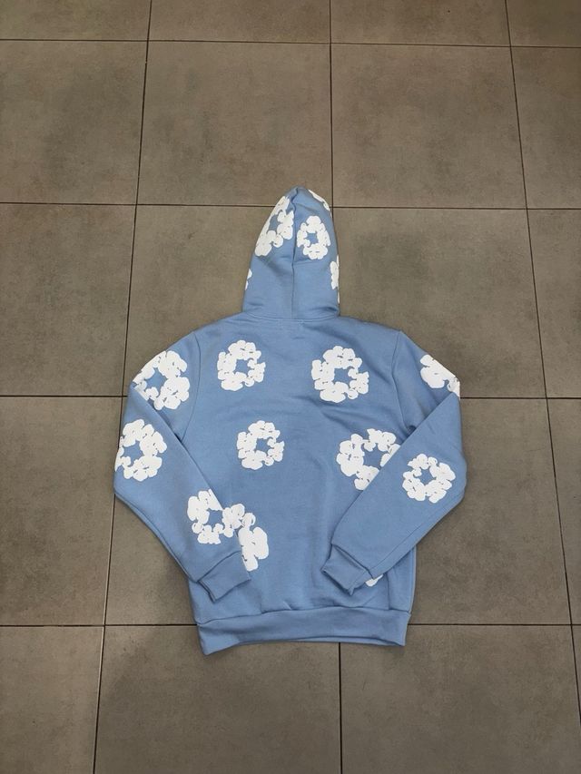 Sudadera Denim Tears Azul con Estampado Blanco