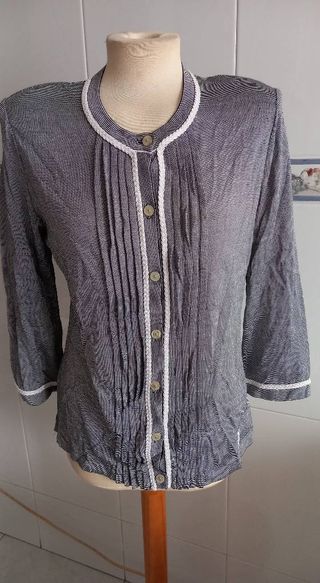 Camisa Naulover T.42 Rayas Azul/Blanco