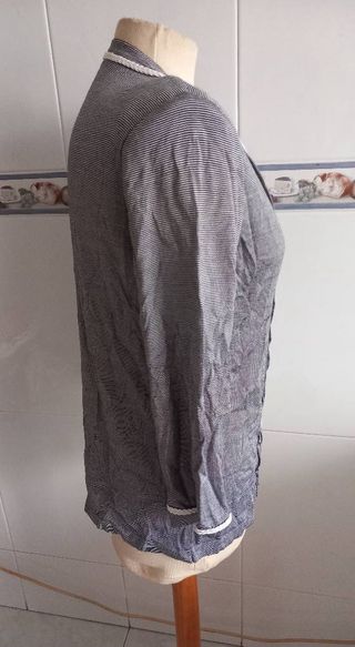 Camisa Naulover T.42 Rayas Azul/Blanco