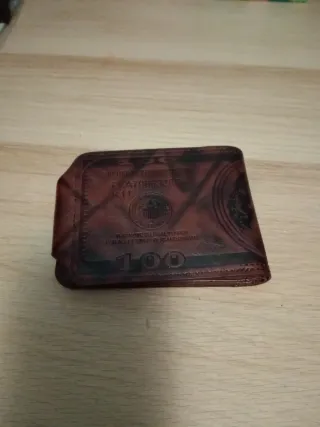 Cartera estilo billete 100 dólares