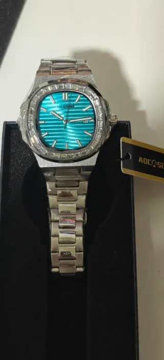 Reloj AOCASTO Plata y Turquesa