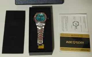 Reloj AOCASTO Plata y Turquesa