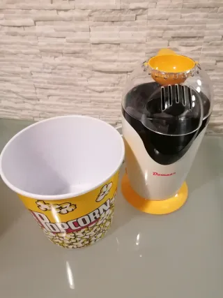 Macchina popcorn aria calda + secchiello