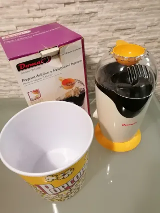 Macchina popcorn aria calda + secchiello