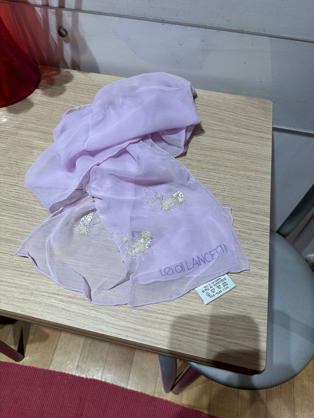 Sciarpa Lancetti Seta Viola