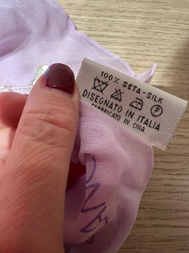 Sciarpa Lancetti Seta Viola