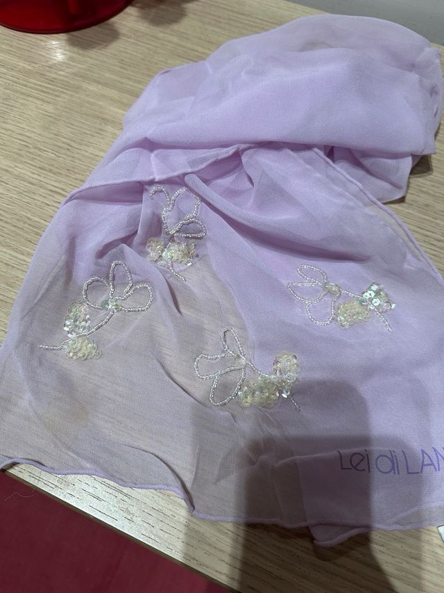 Sciarpa Lancetti Seta Viola