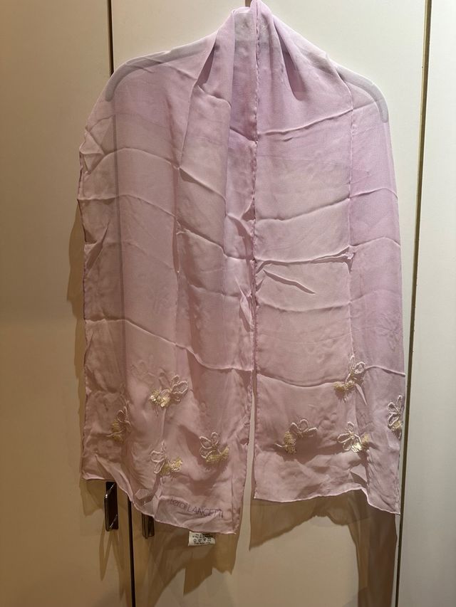 Sciarpa Lancetti Seta Viola