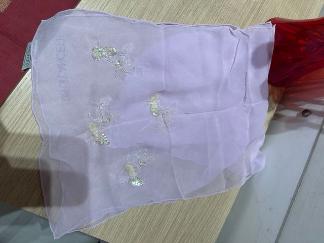 Sciarpa Lancetti Seta Viola