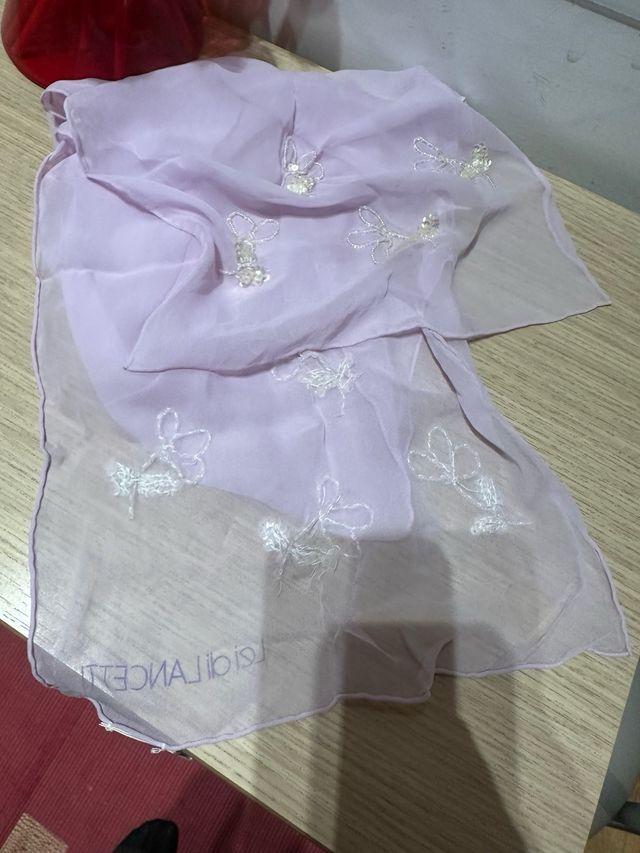 Sciarpa Lancetti Seta Viola