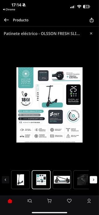 Patinete Eléctrico Olsson Fresh Slim