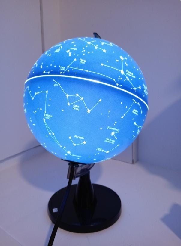 Lampada globo costellazioni blu