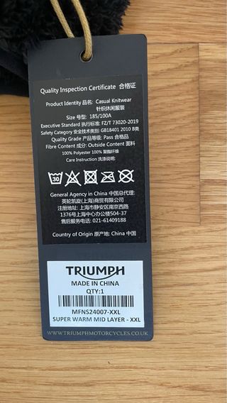 Chaqueta polar TRIUMPH súper cálida negra