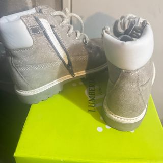 Stivali Lumberjack Argento Glitter Bambina