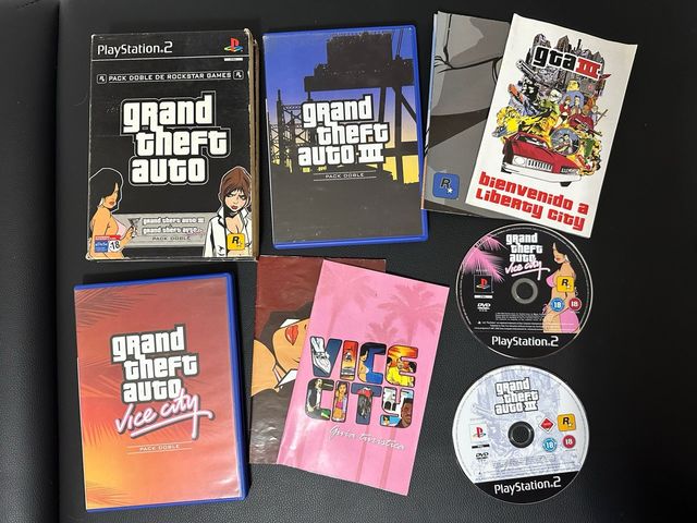 Pack Doble GTA PS2: GTA III y Vice City