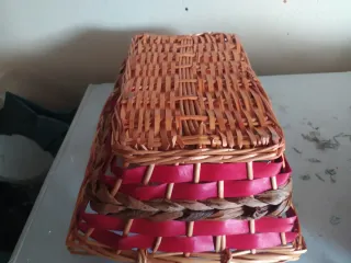 Cesto Regalo Natale Vimini Rosso