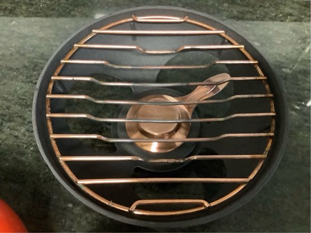 Olla Le Creuset Naranja con Hornillo