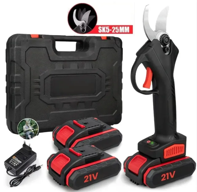 Forbici da potatura elettriche ricaricabili (2 batterie)