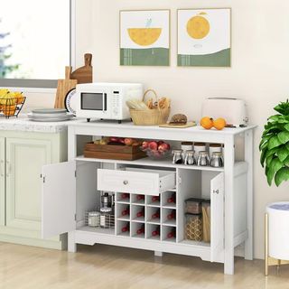 Credenza da cucina con ante e cassetti, cassettier